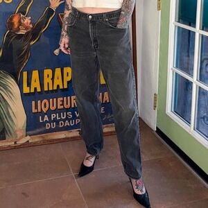 Vintage 1990s Levi's 560 black gray baggy loose denim jeans